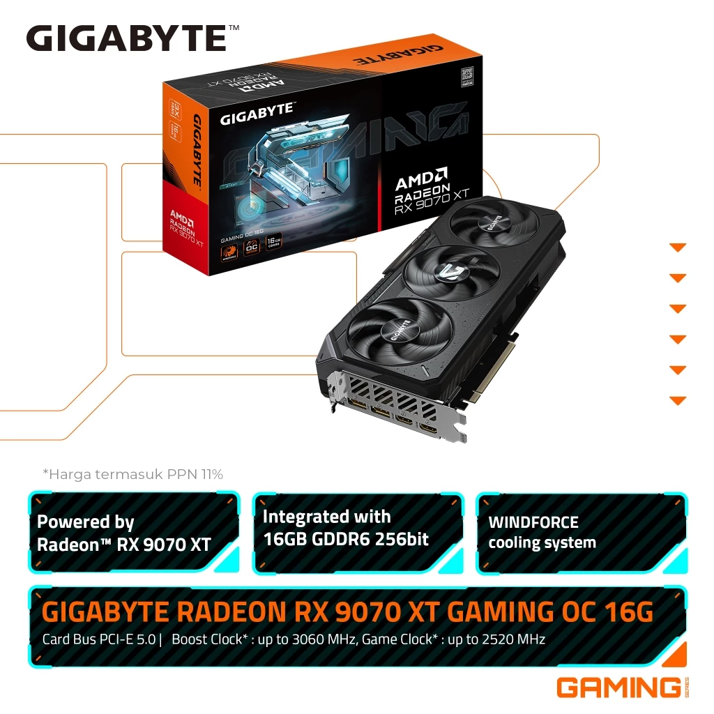 Gigabyte Radeon RX 9070 XT Gaming OC